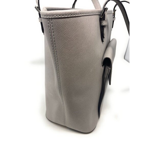 Michael Kors Jet Set Leather Large Pocket Multi-Function Tote Bag in Grey $595 - Picture 6 of 7